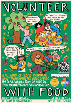 volunteer with food volunteer